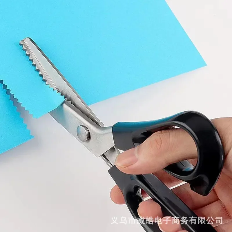 Zig Zag Sewing Cut Dressmaking Tailor Shear Scissor Leather Handicraft Fabric Upholstery Tool Textile DENIM DIY 4
