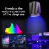 Lámpara de coral inteligente espectral de aguas profundas con lente resaltada de proteína fluorescente excitada por UV