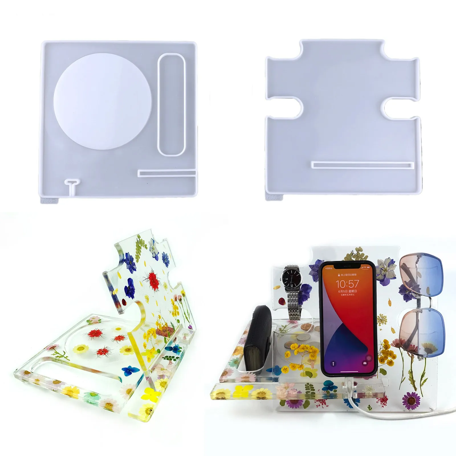 

Mobile Phone Holder Silicone Mold DIY Phone Holder Bracket Display Stand Desktop Storage Rack Epoxy Silicone Mould For Resin