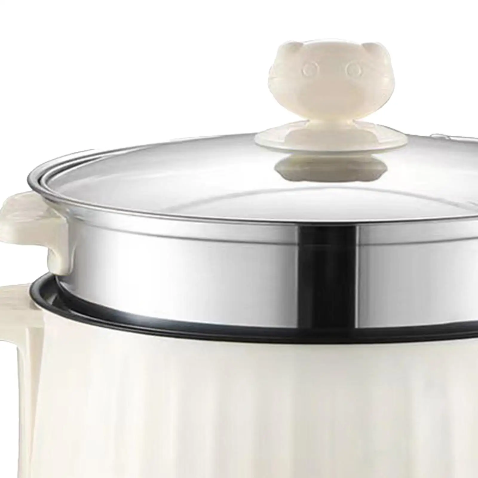 Electric Cooking Pot Nonstick 1.7L Stainless Steel Multifunctional 3 Gear Electric Skillet for Noodles Ramen Porridge Eggs 5