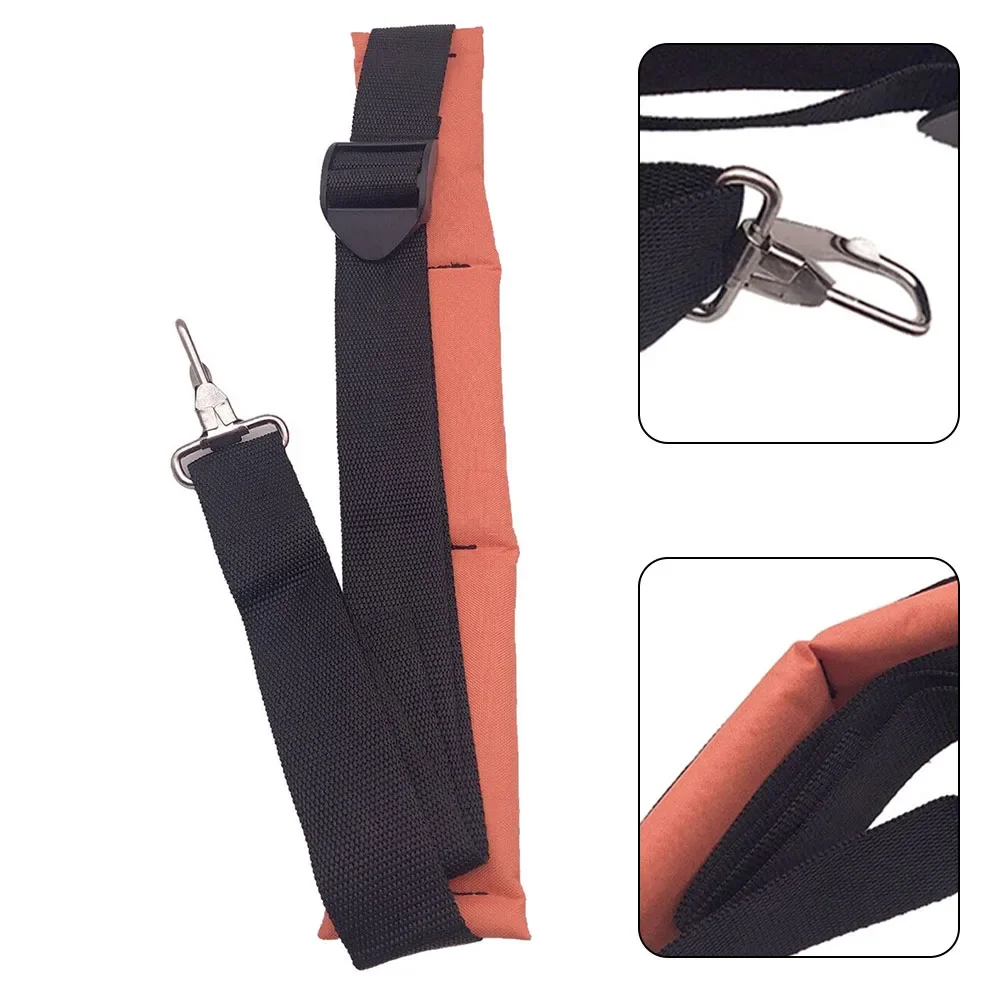 

High Quality Practical Shoulder Strap Comfortable Nylon 1pcs Adjustable Length Black & Orange Breathable Reduce Fatigue Soreness