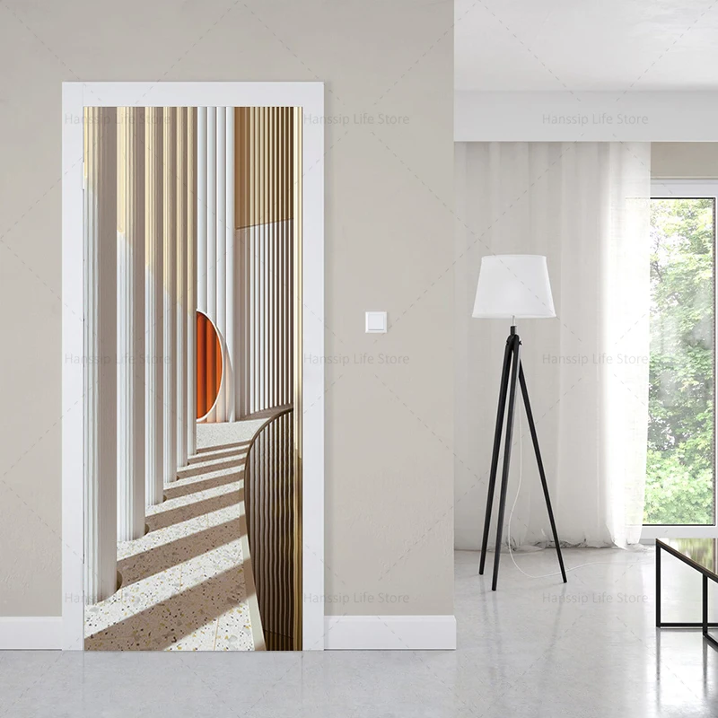 Oxiang 3D Adesivi Per Porte Interne Scaffale Adesivo Murale