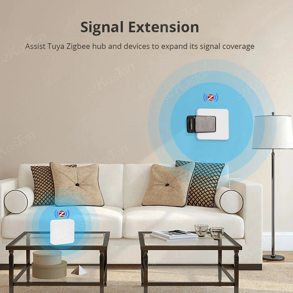 Zigbee Gateway Zigbee Adapter Smart Gateway ZigBee 3.0 Signal Repeater Amplifier USB Extender for Tuya eWeLink APP Home Assistant ZigBee2MQTT Tasmota