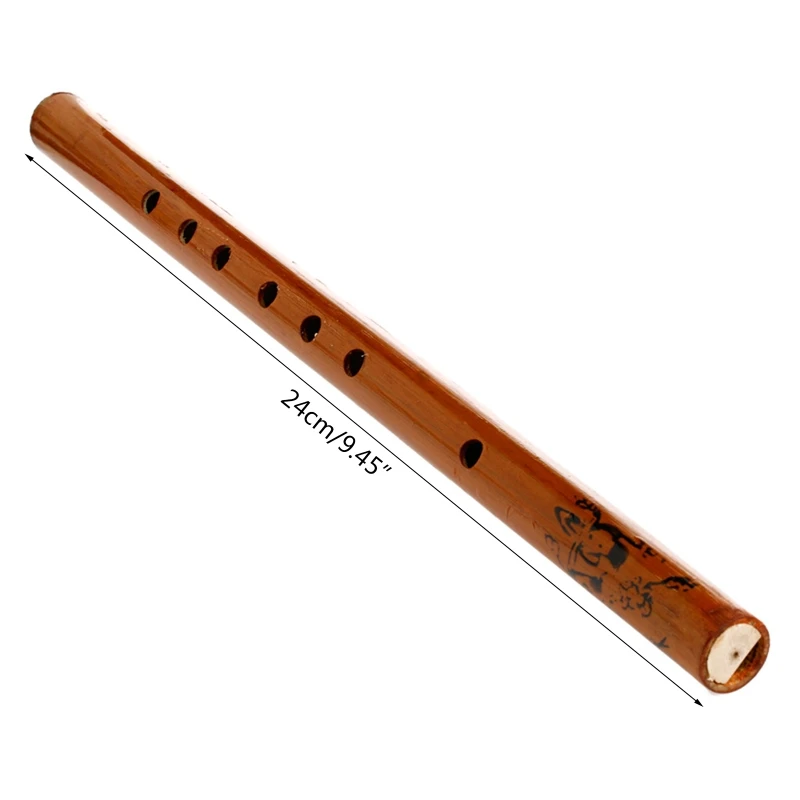 Traditional 6 Hole Bamboo Flute Clarinet Student Musical Instrument Wood Color chinese dizi vertical flute transverse flute