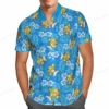 Summer Hawaiian Shirts Fish Printed Shirt Men Women Fashion Short Sleeve Blouse Men's Vocation Lapel Shirts Beach Camisas Sea 1