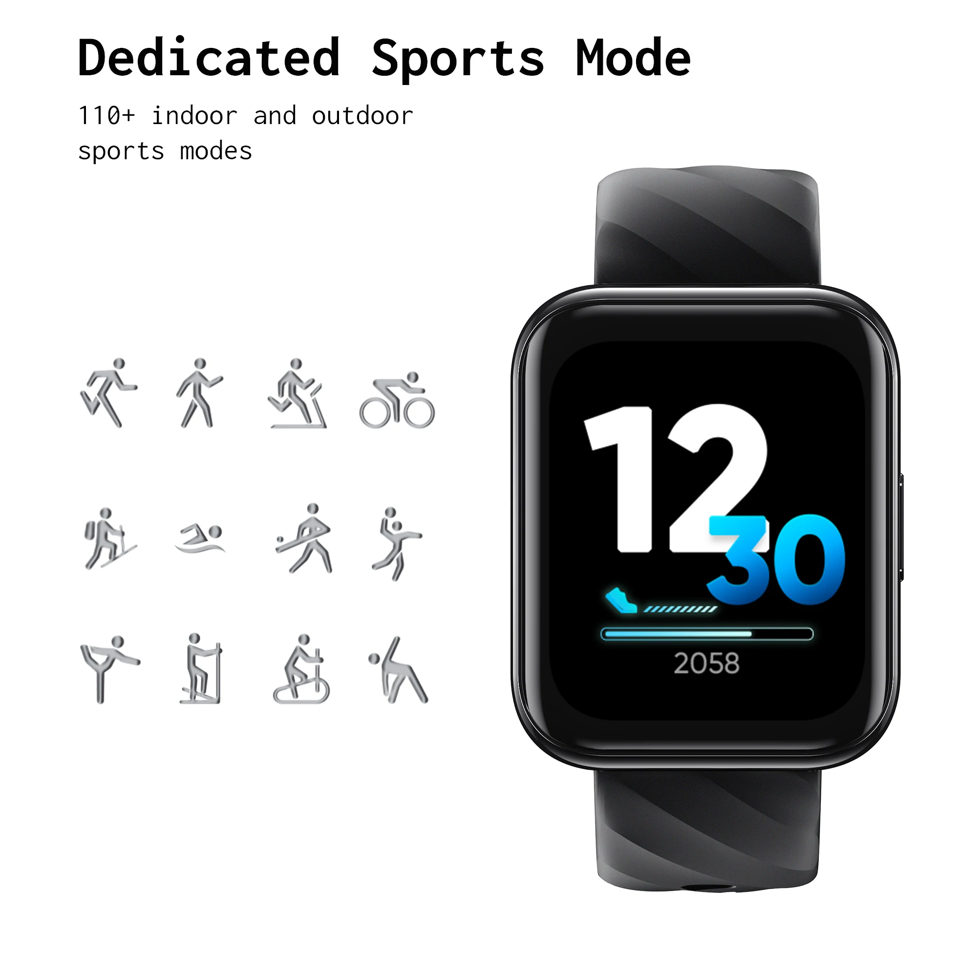 DIZO Watch D Ʈ ġ, 1.8 ġ Ǯ ġ ũ, 14  ͸ , 5ATM   Ʈ ġ, 