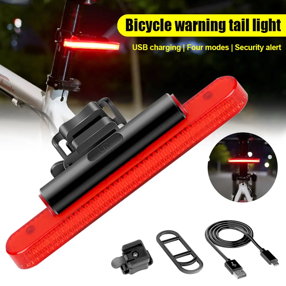 

90 Lumen Bicycle Rear Light 24 COB beads Bike Taillight USB Rechargeable Cycling Tail Lamp Safe Warning Light Bicycle Accessory