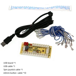 Arcade USB Game Controller with Zero Delay Joystick and Button Board - Affordable Sanwa - Type (Wiring 2)