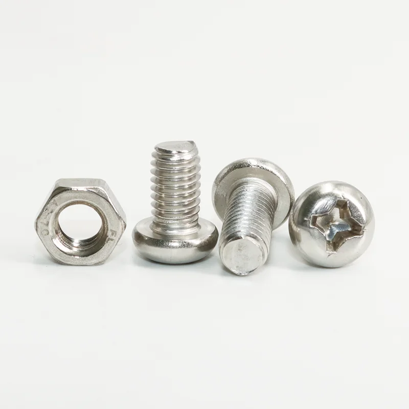 Stainless Steel Screws 304 Cross Phillips Round Pan Head M1.2 M1.4 M1.6 M2 M3 Motherboard PCB Bolt and Nut Glasses Watch