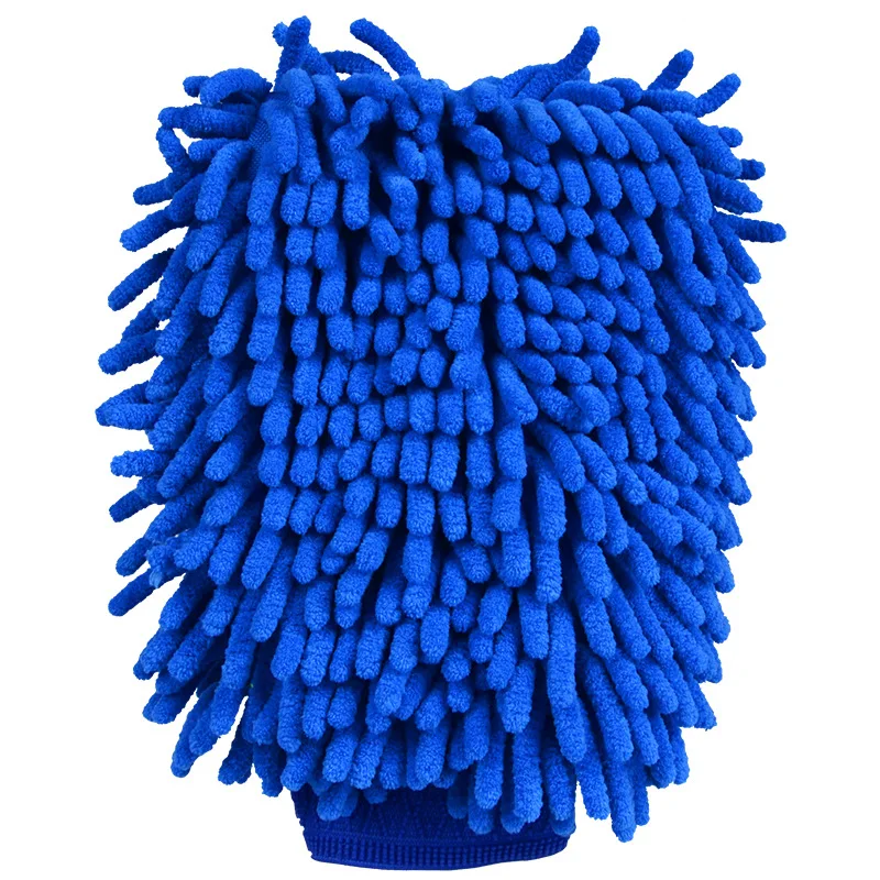 Double-sided Chenille Car Wash Gloves, Automotive High-density Coral Insect Cleaning Gloves, Microfiber Gloves