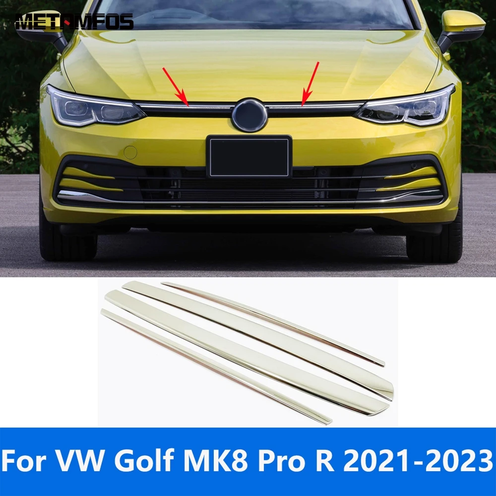 

Для Volkswagen Golf MK8 Pro R 2021 2022 2023 Передняя Верхняя решетка гонки гриль полоса молдинг отделка стикер аксессуары Стайлинг автомобиля