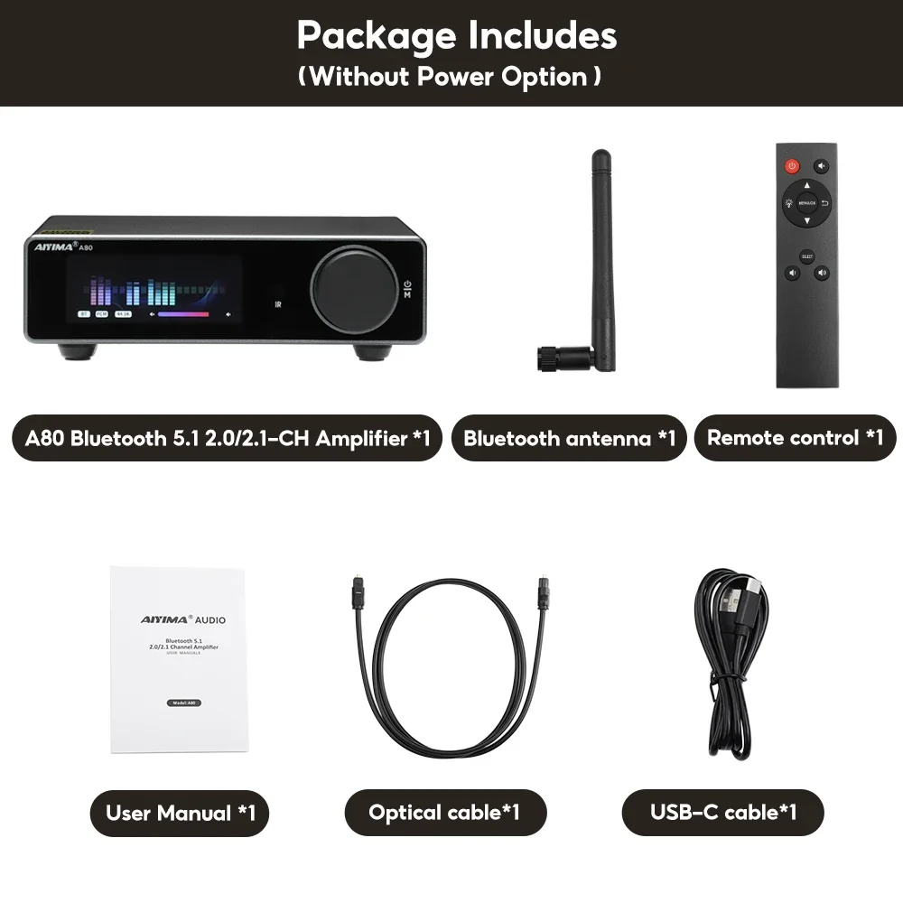 AIYIMA A80 TPA3255デコードアンプ PFFB おまけ付き AIYIMA A80 TPA3255 Bluetooth Amplifier PFFB With DAC