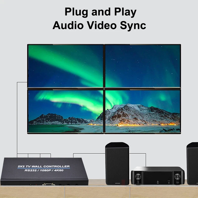 LED TV  Ʈѷ Ƽ ũ ƼĪ μ, ȸ     ӱ, 4K 60Hz, 2x2 4, 2x1, 1x3, 1x2, 1x4