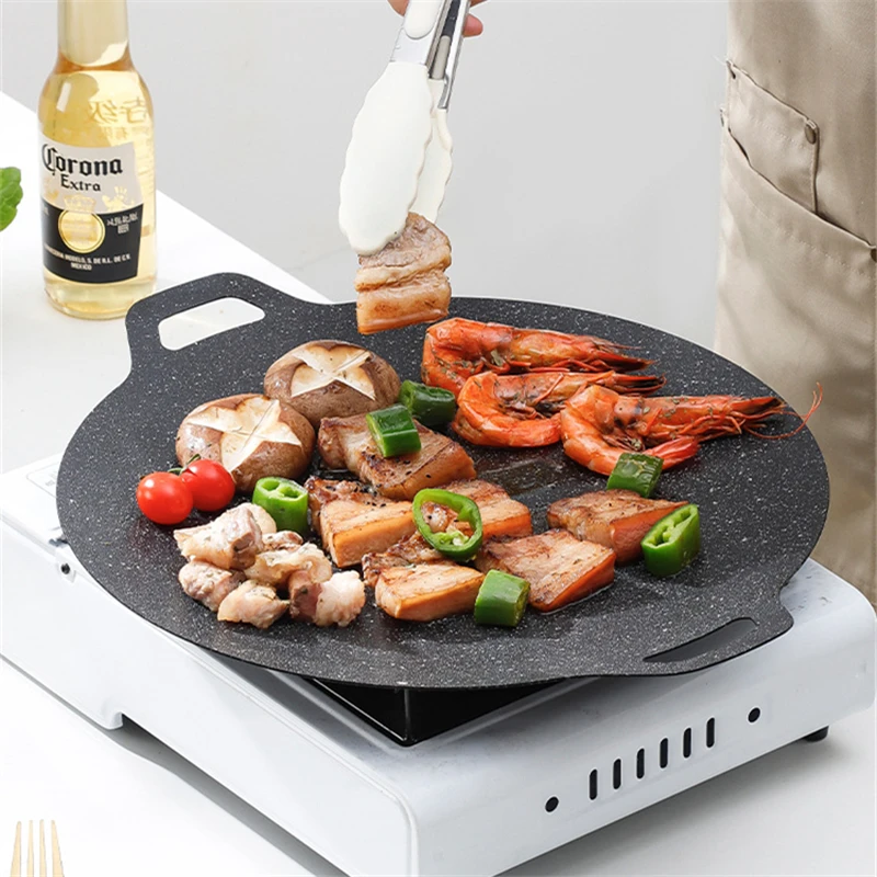 Grill Pan For Induction Cooktop Black BBQ Grill Pan Non Stick Maifanshi  Camping Grill Pan for Kitchen Restaurant Dishwasher - AliExpress