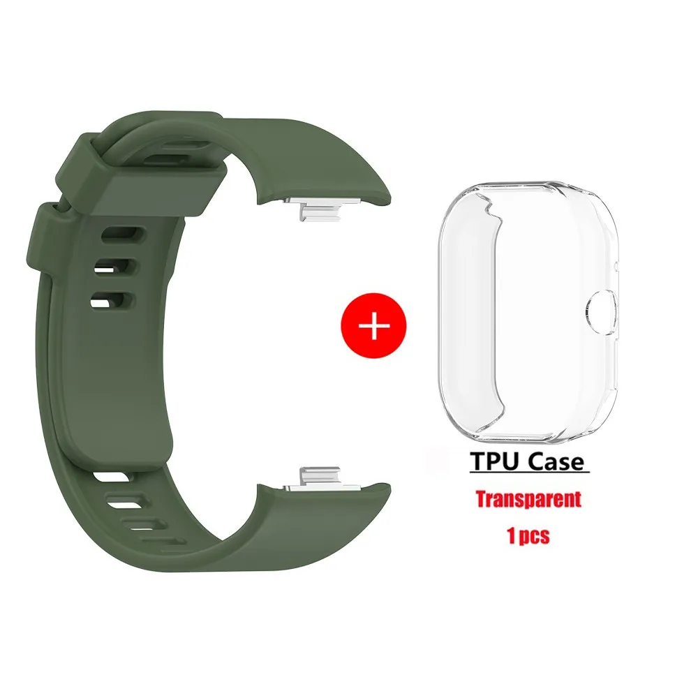 Silicone Strap and Protective Case for Smartwatch with Screen Protector