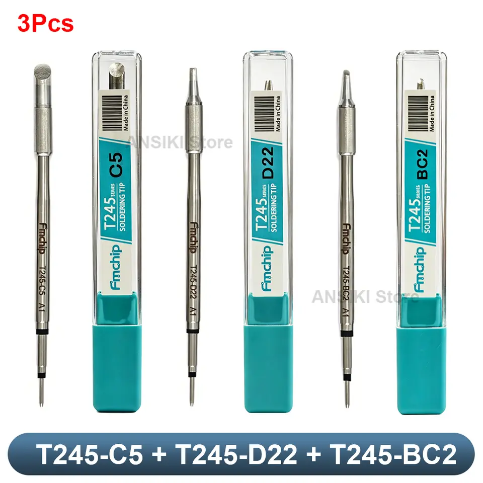 FMchip T245 Soldering Tip C245 Series for T80P T90B HS02A Soldering Iron Replace Tip C5/KU/K/BC2/BC3/BCM3/I/IS/D22/D24 Optional image 9