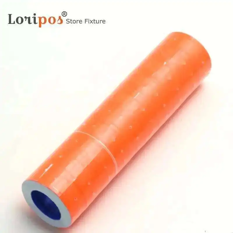 9 Farben, 10 Rollen, A-Fass, 5000 Stück, einreihige Preisaufkleber, selbstklebendes Etikettierpapier, Preisschild-Nachfüllung für MX-5500 Preisschildpistole – Detail 5