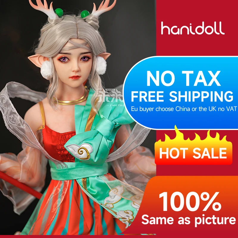 

Hanidoll 145cm Realistic Sex Doll Silicone Head Anime Love Doll Lifelike Vagina Pussy Ass Adult Toys TPE Body Real Dolls