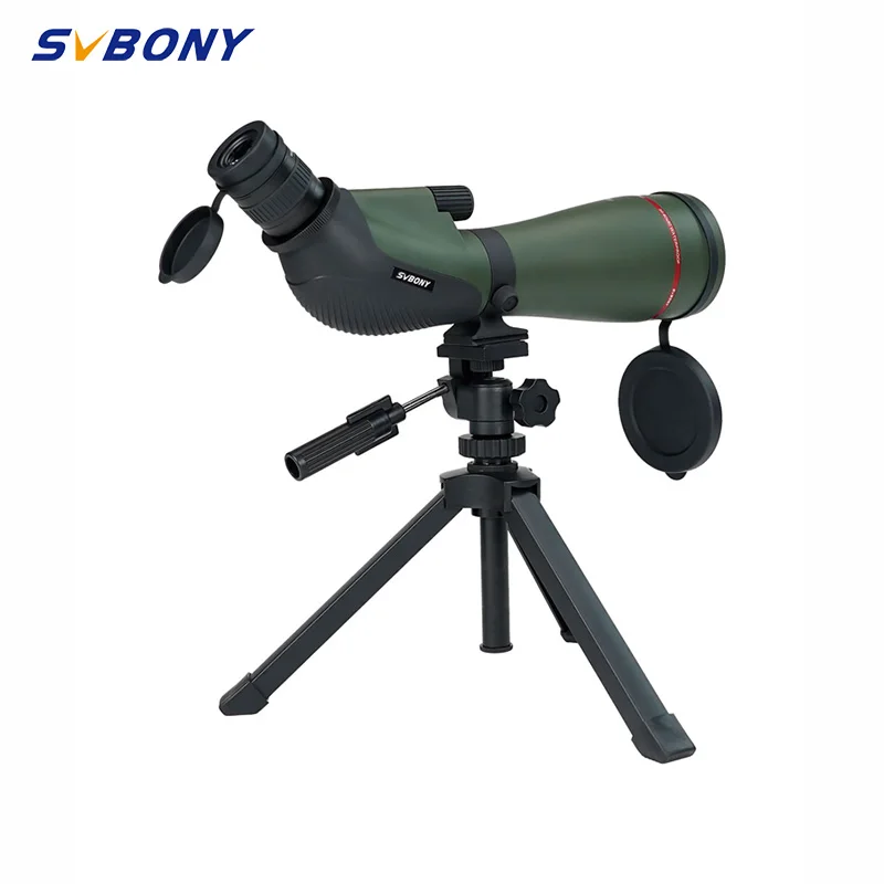 

SVBONY SA412 Зрительная труба 20-60X80 мм HD FMC 1,25 "Съемный окуляр с регулируемым настольным штативом для съемки на средней дистанции