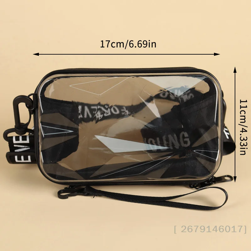 【YY26】Fashion Transparent Crossbody Bags Women's Bag Trend Totes Handbag Shoulder Bag Suitcase Purse Clutch Bag 6