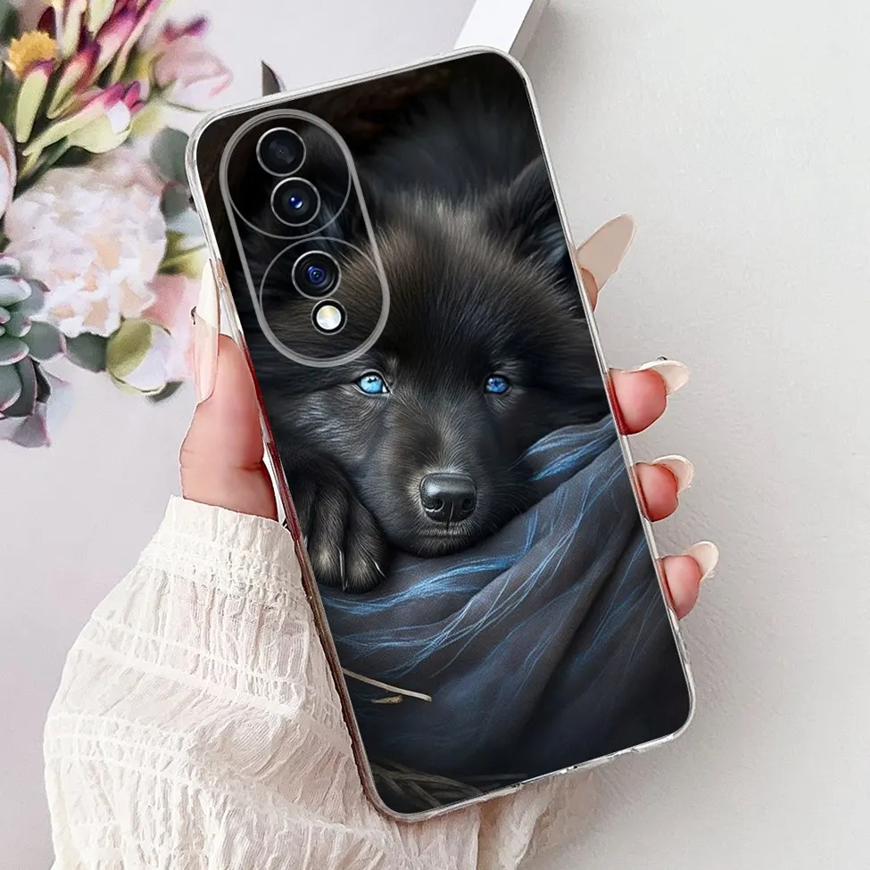 Clear Aesthetic Cute Cat & Flowers Soft Phone Case - Fashionable and Fun Design
