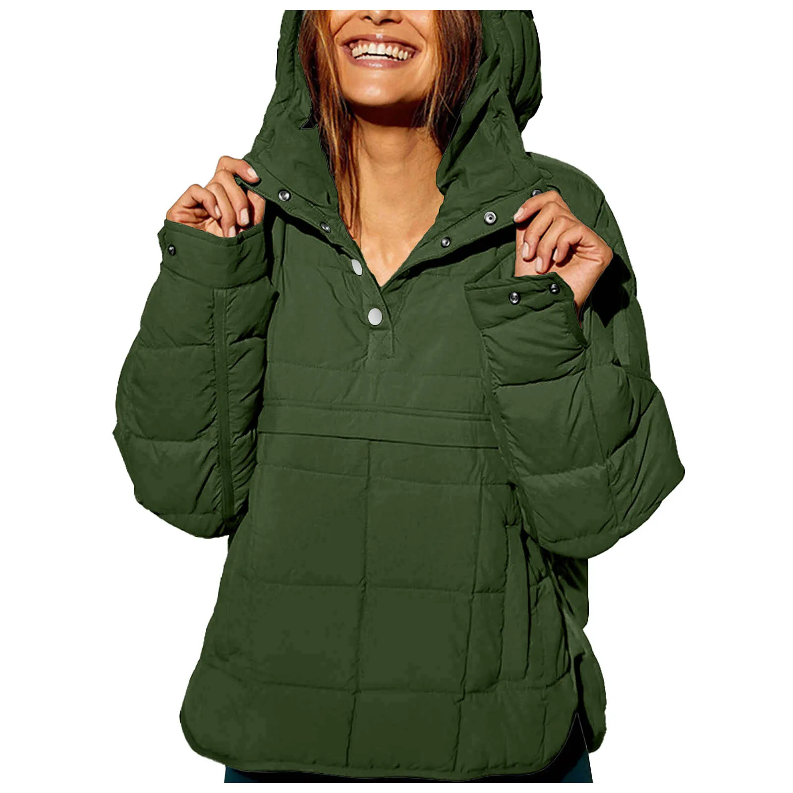 Foreign Style Warm Hooded Cotton Jacket main image 1