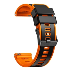 Sport Silicone Smart Watch Band, 22mm - Black for 22mm Universal (Color D)