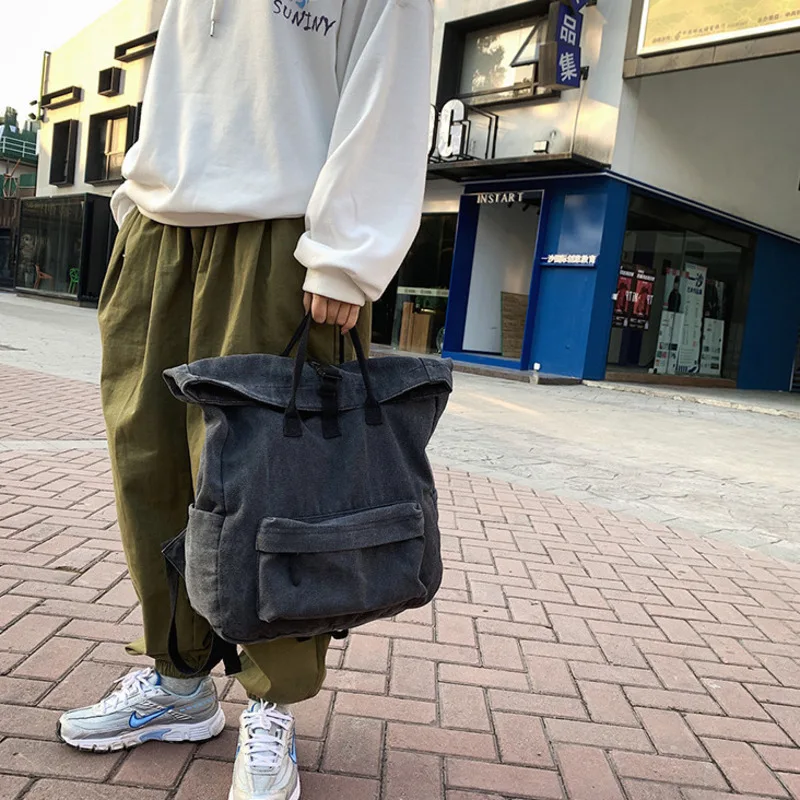 Women's Backpack 2024 New High-capacity Work Style Simple Solid Color Computer Bag Trendy and Fashionable