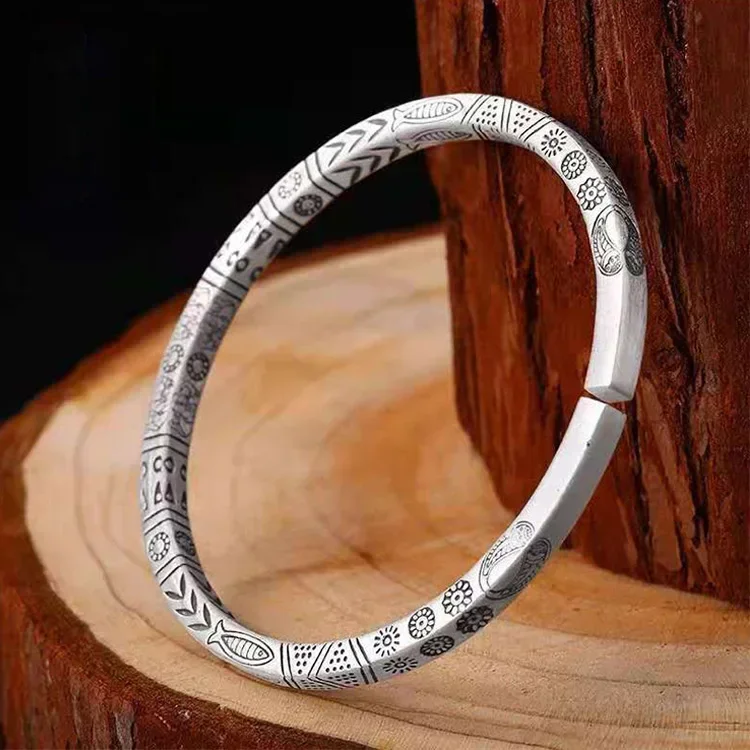 Retro Nordic Style Engraved Rune Bracelet Fashionable Lucky Casual Bracelet Suitable for Men and Women Couple Jewelry Gifts bangle bracelet