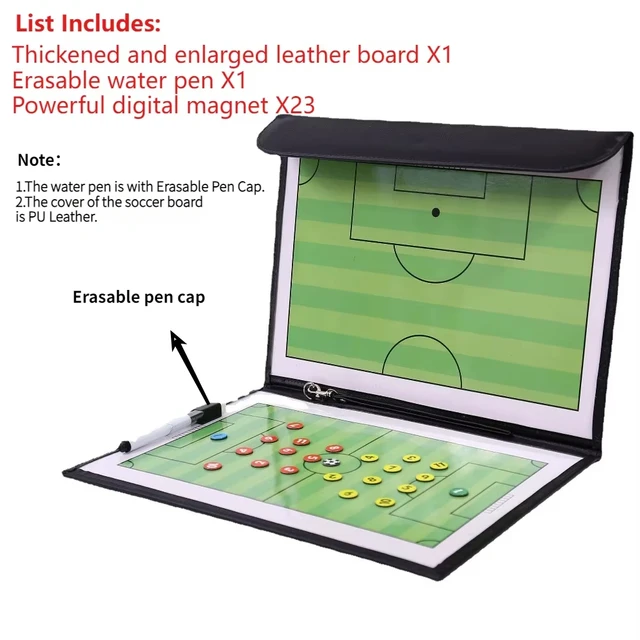 Soccer Tactics Board Football Coaching Training Strategy Teaching Magnet Master 2