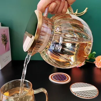 Kawaii Pumpkin Glass Teapots 1