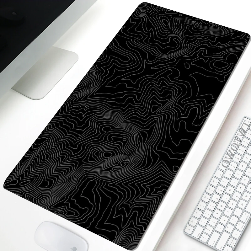 Mouse Pad Gamer HD New XXL keyboard pad MousePads Mouse Mat Black Abstract Texture Laptop Carpet Anti-slip Soft Office Table Mat