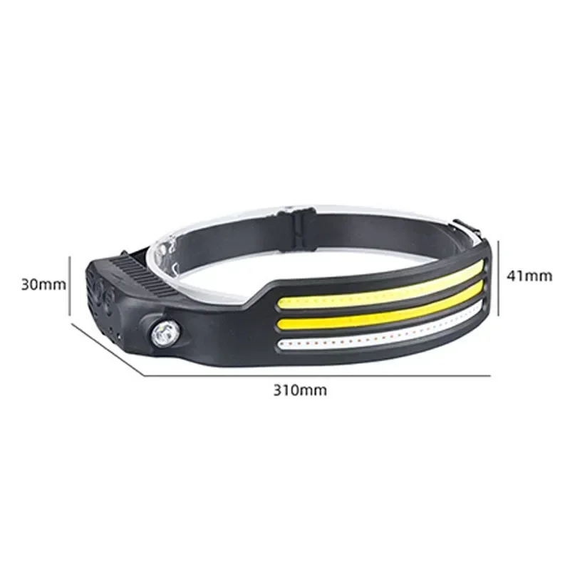 LONGRIVER 1PC Inductive XPE Headlight Rechargeable COB Headlamp W689 Headtorch Outdoor Night Riding COB Floodlight Working Light