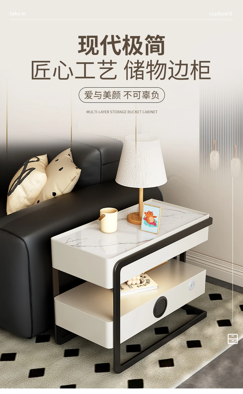 Sofa Edge Cabinet Table Living Room Movable Side Cabinet Modern Corner Table Room Center Desk 거실테이블 밥상 Stolik Kawowy Мебель