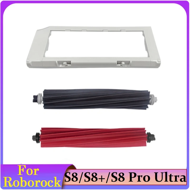 

Double Roller Brush & Main Brush Cover As Shown Plastic+Rubber For Xiaomi Roborock S8 Pro Ultra /S8+/S8 Vacuum Cleaner