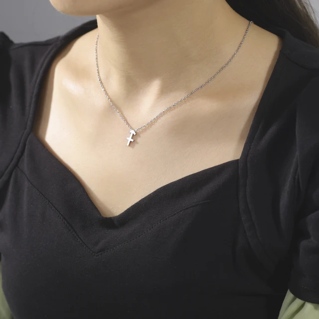 Stainless Steel Star Zodiac Sign Necklace 12 Constellation Pendant Necklace Women Aries Leo Virgo Gemini Libra Pisces Jewellery 2