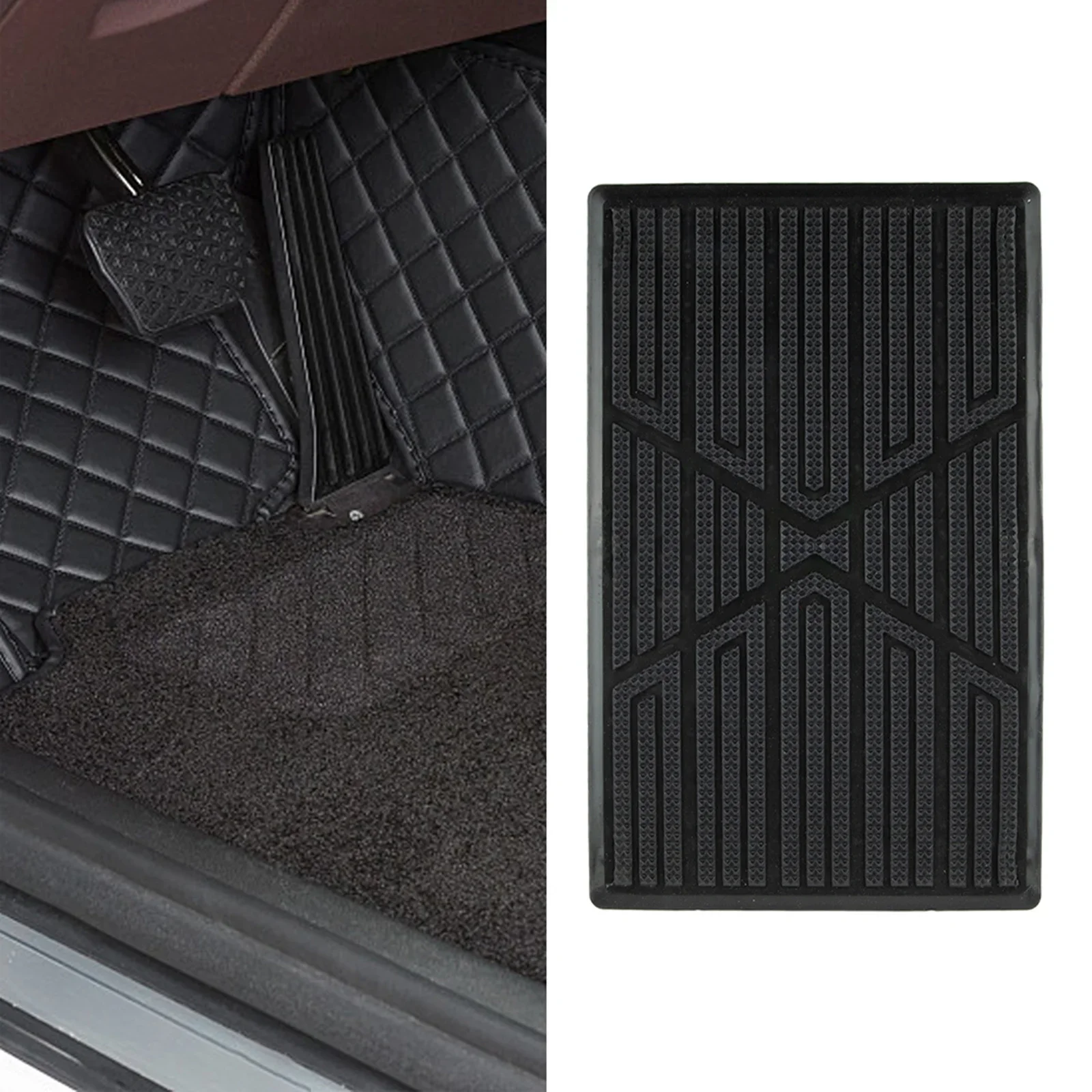 Universal PVC Car Foot Carpet Pad Heel Mat Pedal Patch Cover Mat Anti Skid Pedal 23x15cm Accessories Vehicles car floor mats floor mats