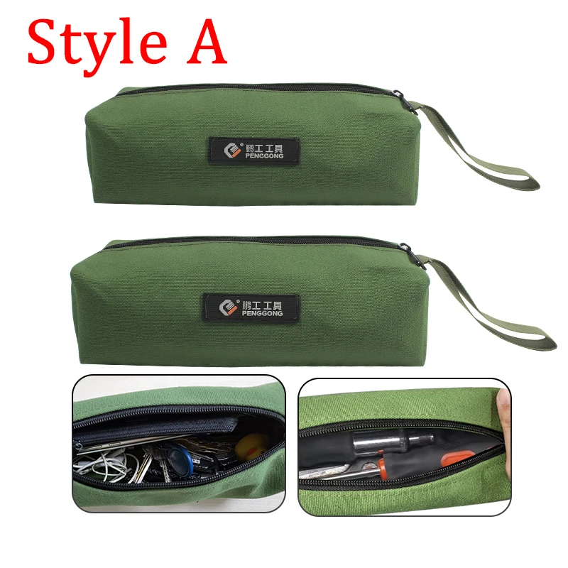 Oxford Cloth Portable Zipper Bag Hand Tool Pouch Tote Bag