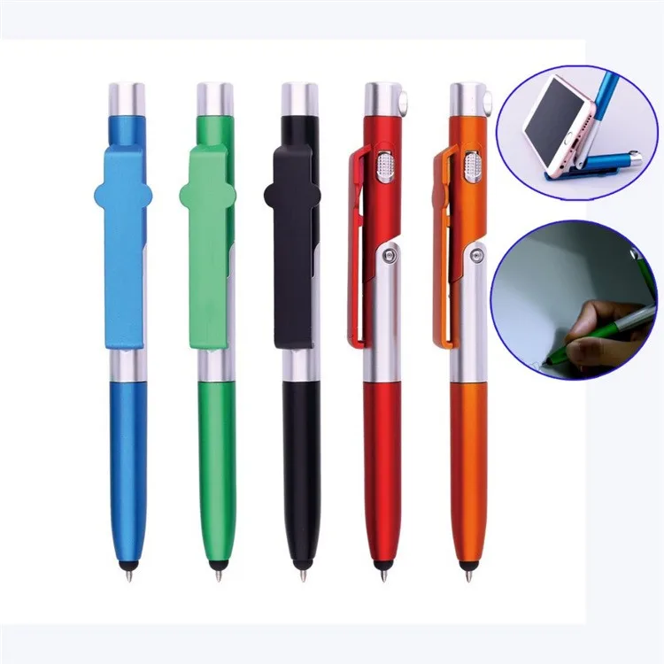 Multifunction Pen With LED Light Phone Holder