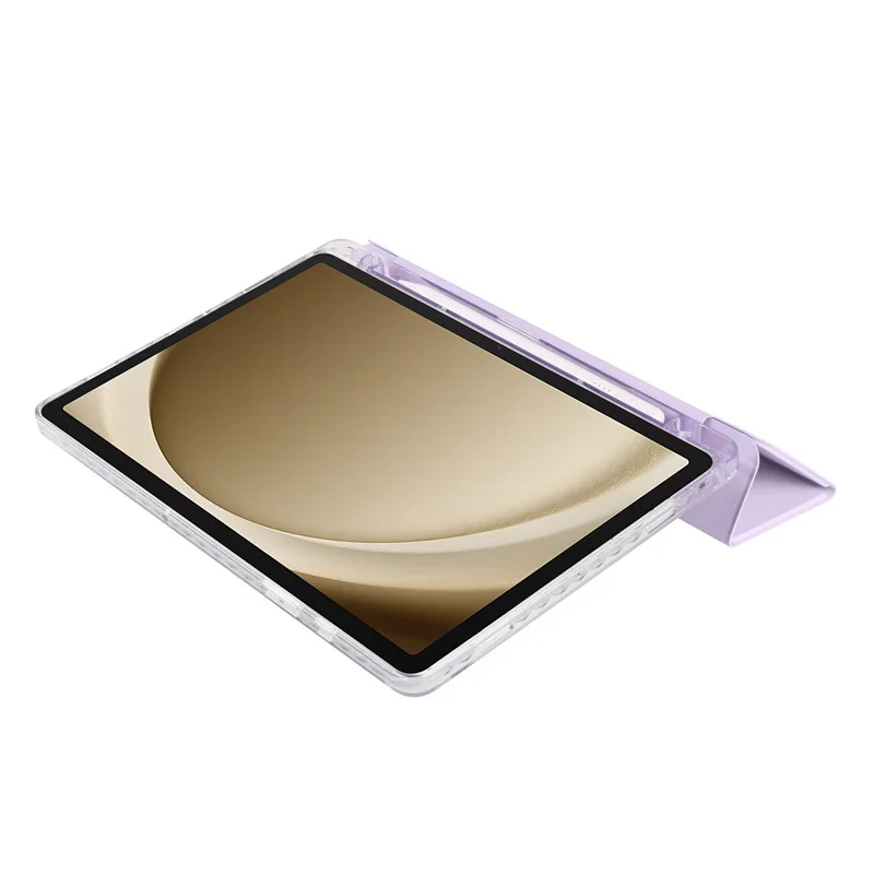Acrylic Clear Back Hard Cover 11-Inch Tablet Case with Pen Holder and Trifold Stand