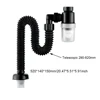 Universal Kitchen Sink Drain Anti Clogging Telescopic Flexible Sink Drain Home Sink Hose Washbasin Pipeline for Bathroom Sink 6