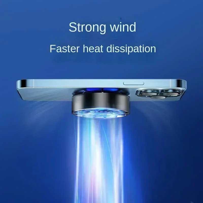 Phone Radiator Air-cooled Magnetic Low Noise Cooling Fan for Phone Tablet PUGB Genshin Game Fast Cooling
