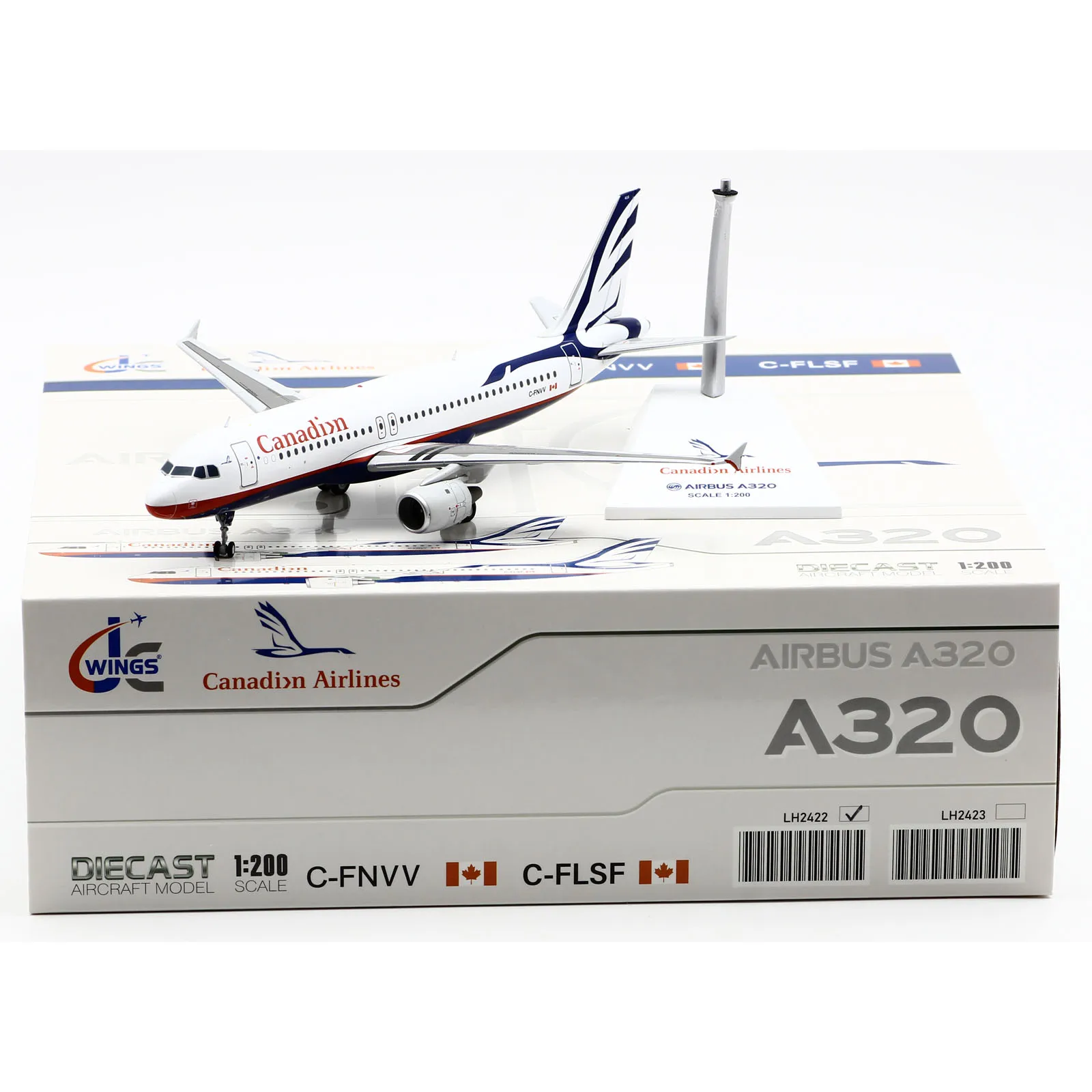 

LH2422 Alloy Collectible Plane Gift JC Wings 1:200 Canadian Airlines Airbus A320 Diecast Aircraft Jet Model C-FNVV With Stand