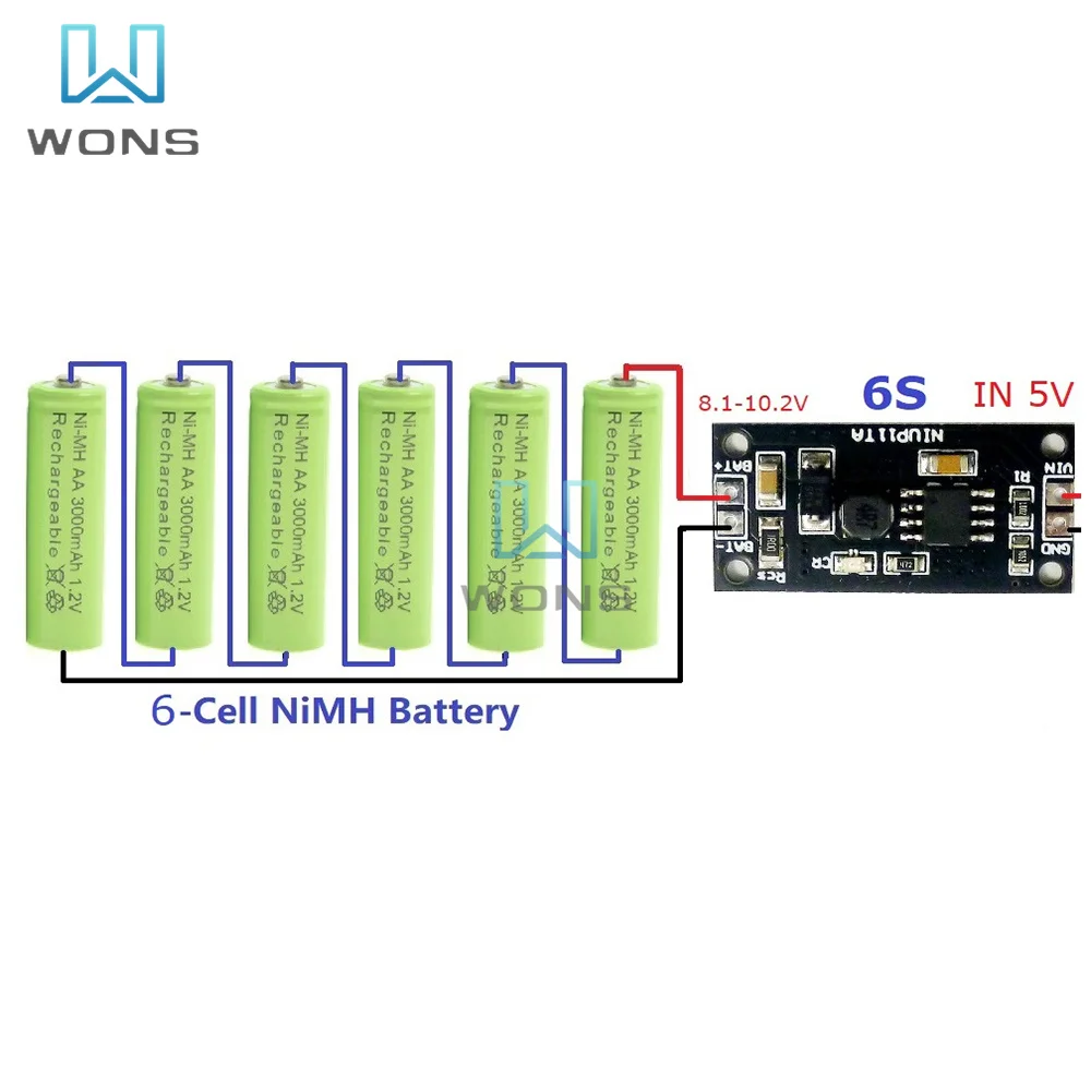 Universal NiMH/NiCd Battery Charger Module for Multi-Voltage Charging