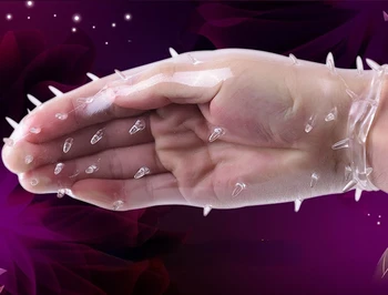 Transparent  Wolf Tooth Condoms Men's Penis Cover Crystal Cover Couple Use Sex Toy  Penis Rings Condoms Wolf Tooth Peny Cover 3