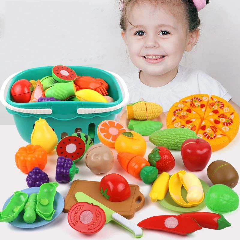Fruits Vegetables Kitchen Toys Child Games Minis Pizza Cutting Toy