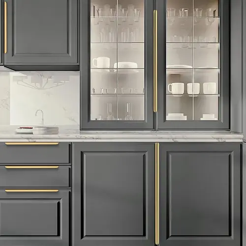 Gold Black Hidden Handles Long Kitchen Cabinet Pulls Drawer Knobs Aluminum Alloy Furniture Handles Cupboard Pulls Wardrobe Pulls - Image 6