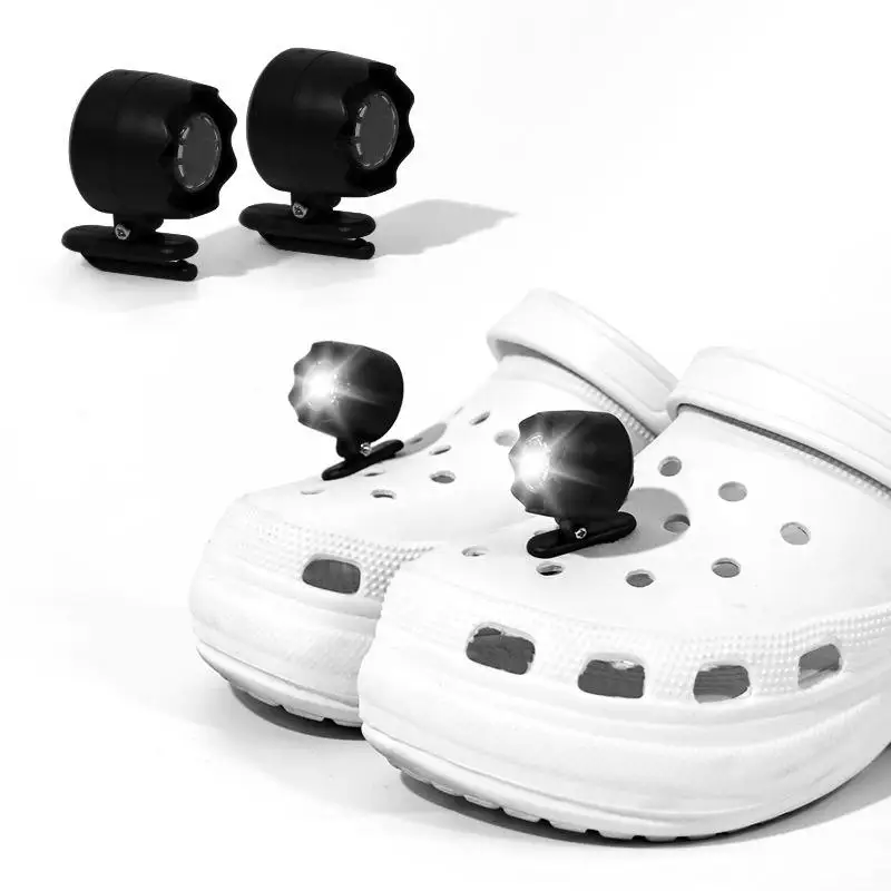 

1Pcs Outdoor Camping Waterproof Croc Charms Adult Kids Shoe Decoration jibz Headlights for Croc Sneakers Shoe Accessories