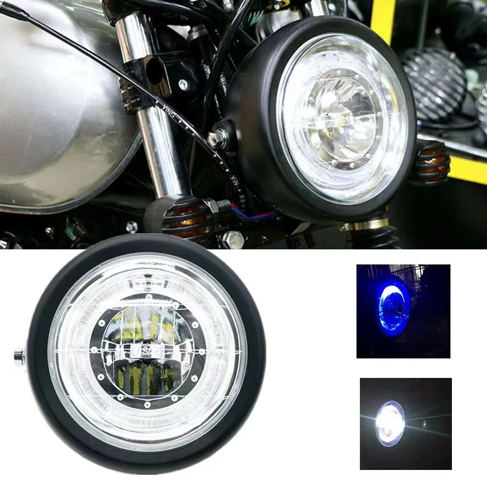

6.5" Retro Motorcycle LED Headlight Cafe Racer Headlamp 6.5 Inch 12V for CG125