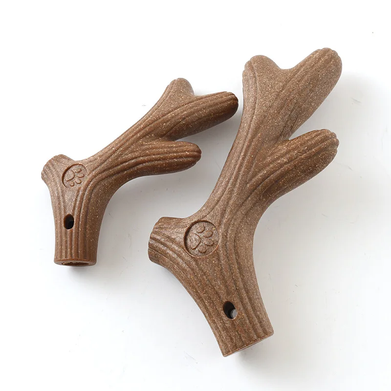Pet Dog Chew Toys Teeth Clean Stick Interesting Pine Wood Cute Bone Shape Durable Bite Puppy Interactive Toy Pet Supplies 2